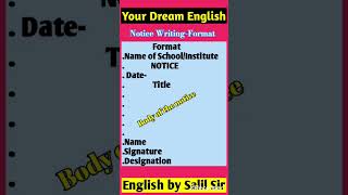 Notice Writing Format  How to write Notice class 12  Salil Sir noticewriting formatofnotice [upl. by Niehaus]