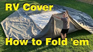 How to Fold an RV Cover the Right Way [upl. by Stanwinn268]