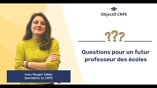 CRPE  Questions pour un futur PE  édition 3 [upl. by Gierc]