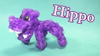 Rainbow Loom HIPPO Charm Animals DIY Mommy [upl. by Auhsoj225]