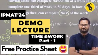 Introduction to Time amp Work  IPMAT 2024 Course Demo Video  The Journey Phase [upl. by Steward195]