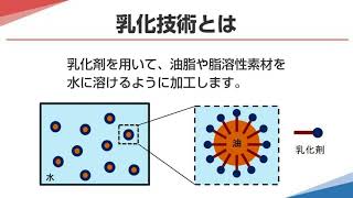 技術紹介｜素材機能化 乳化編【機能性食品事業】 [upl. by Clarette880]