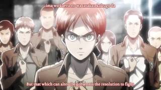 Shingeki No Kyojin Opening 1 With Lyrics [upl. by Erick956]