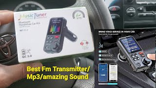 Test amp Review Best Multi Function FM Transmitter Amazing Sound MP3 Bluetooth music tuner [upl. by Luthanen]