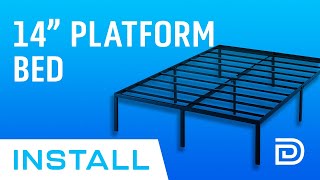 Best Price Mattress 14 Inch Metal Platform Bed Setup amp Installation [upl. by Eittocs]