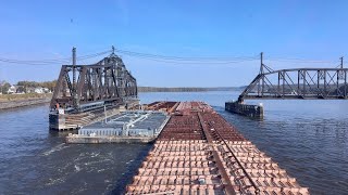 Lock 13 And Sabula Bridge On Upper Mississippi River 101124 [upl. by Fransisco]