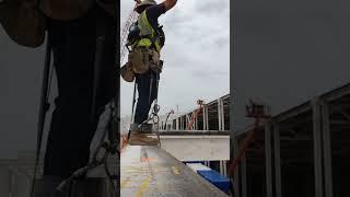 Ironworkers filling bays ironworker crane welding construction steel [upl. by Rede827]