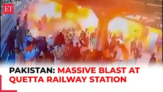 Massive blast in Pakistan Explosion at Quetta railway station kills at least 24 in Balochistan [upl. by Artina]