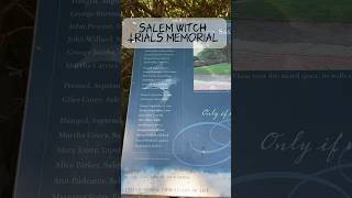 Salem Witch Trials Memorial Massachusetts fyp short shorts witch salem [upl. by Arihk]