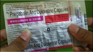 Pregalin D 7520 mg Tablet use in hindi  Pregabalin amp Duloxetine Tablet use in hindi [upl. by Nosylla358]