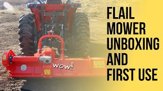 Flail Mower Unboxing Setup and First Use  Del Morino Funny Top 158 [upl. by Jaco]