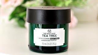 The Body Shop Tea Tree AntiImperfection Night Mask Review [upl. by Annaj]