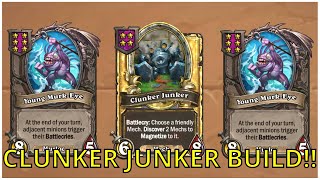 CLUNKER JUNKER MECHS  Hearthstone Battlegrounds Duos [upl. by Mimi40]