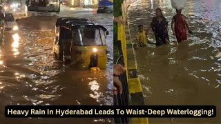 Rains In Hyderabad  Heavy Rains  Cloud Burst  Hyderabad Floods  Tolichwoki [upl. by Aivle]