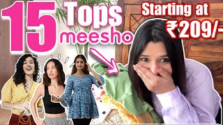 Huge MEESHO Tops Haul💕 Everything Under Rs499  Try On Haul  Rupal Yadav meesho [upl. by Orme]