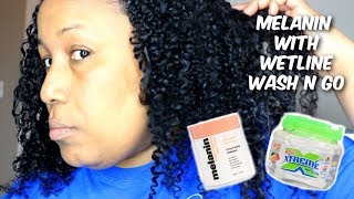 Melanin Hair Care Wash N Go with Wetline Xtreme Gel Review [upl. by Yerocaj]