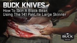 Buck Knives How To Skin A Black Bear Using The 141 PakLite Large Skinner [upl. by Lam]