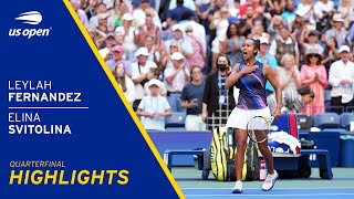 Leylah Fernandez vs Elina Svitolina Highlights  2021 US Open Quarterfinal [upl. by Nibbor824]