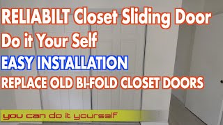 RELIABILT Sliding Closet Door Installation LOWES EASY DIY [upl. by Akayas]