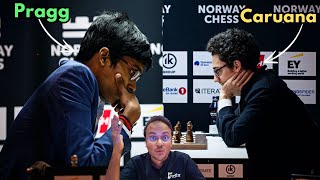 Praggnanandhaa grinds down world no2 Fabiano Caruana  Norway Chess 2024 [upl. by Eojyllib]