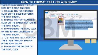 Editing in Wordpad  Basics of Computer2  Smart with Computer2 [upl. by Dnanidref]