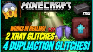 MINECRAFT ALL OP GLITCHES IN 121 BEDROCK DUPLICATION AND XRAY GLITCHES WORKING [upl. by Eade]