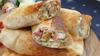 Uy sharoitida toyimli mazali🌯lavash tayyorlashШАУРМА В ДОМАШНИХ УСЛОВИЯХ СОЧНАЯ И ВКУСНАЯ ЛАВАШ [upl. by Mathew]