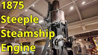 1875 Steeple Compound Marine Steam Engine [upl. by Eittap567]