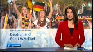 Tagesschau zum Weltmeister Deutschland 2014 am 14072014 [upl. by Comptom]