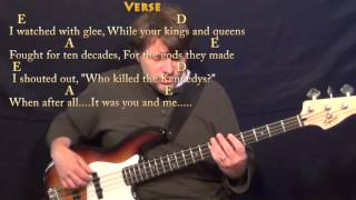 Sympathy for the Devil Rolling Stones Bass Guitar Cover Lesson with ChordsLyrics [upl. by Aldus]