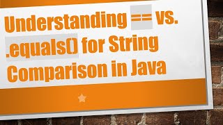 Understanding  vs equals for String Comparison in Java [upl. by Vanna]