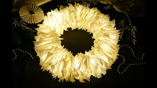 DIY Lichterkranz aus einem tollen Material – DIY Weihnachtskranz preisgünstig – DIY light wreath [upl. by Nioe]