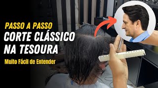 Corte Masculino Na Tesoura Com Divisões De Mechas Para Iniciantes  Farley Santiago [upl. by Adrahc327]