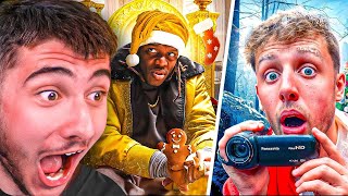 Reacting To Sidemen 100000 VS 100 Christmas Movie [upl. by Brenden115]