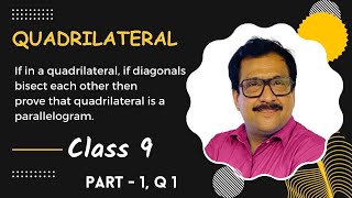 Prove that Quadrilateral is a gm if diagonals bisect each other quadrilateral avteedu [upl. by Itin]