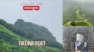 One Day Adventure Trek Near Pune Mumbai  Tikona fort in Mansoon  तिकोना किल्ला  Anuankit vlog [upl. by Esilec335]