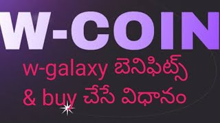 WCOIN mining wgalaxy features benefits amp buying process in Telugu [upl. by Ninazan]