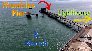 Mumbles Pier Lighthouse amp Beach [upl. by Ilyk]