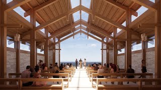 Woodland Pavilion  Timber frame church with expansive glass [upl. by Nonahs]