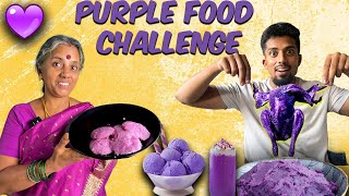 Eating only purple food for the entire day💜🍛 [upl. by Ahtnicaj]