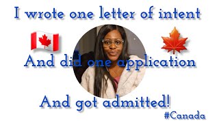 How to write a letter of intent canada canadavisa graduateschool [upl. by Yanffit]