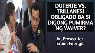 DUTERTE VS TRILLANES OBLIGADO BA SI DIGONG PUMIRMA NG BANK SECRECY WAIVER [upl. by Eleon]