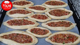 Yumuşacık Hamuru İle Kıymalı Mini Pide ✅ Kıymalı Pide Tarifi ✅ Evde Pide Yapımı 💯 Pide Tarifi  Pide [upl. by Donahue]