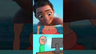 Moana with Hei Hei memes 😂😂 funny moana memes shorts [upl. by Aititil]