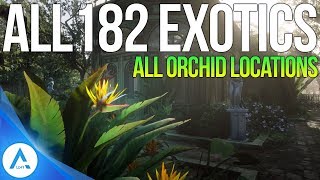 All 182 Exotic Item locations All Orchids Eggs amp Birds  Red Dead Redemption 2 [upl. by Alfons]