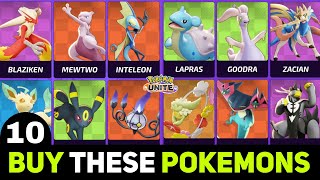 10 Best Pokemon To Buy in Pokemon Unite 2023  You Should Buy These Pokemons in Pokemon Unite [upl. by Opalina307]