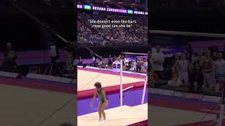 She is also 44 years old in this video😳 gymnastics unevenbars exhibition [upl. by Angid]