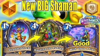 NEW BIG Hagatha Shaman Deck Is Actually Playable At Whizbangs Workshop MiniSet  Hearthstone [upl. by Atipul662]