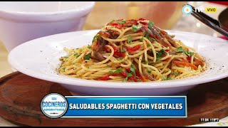 Fideos con vegetales salteados [upl. by Brodsky]