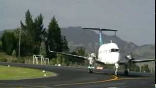 Air New Zealand operated Raytheon 1900D aircraft into Whangarei NZ [upl. by Drye]